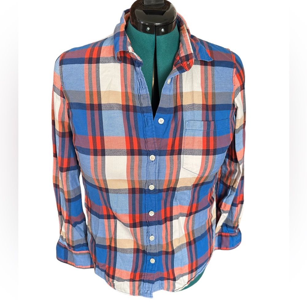 EUC J Crew plaid flannel shirt